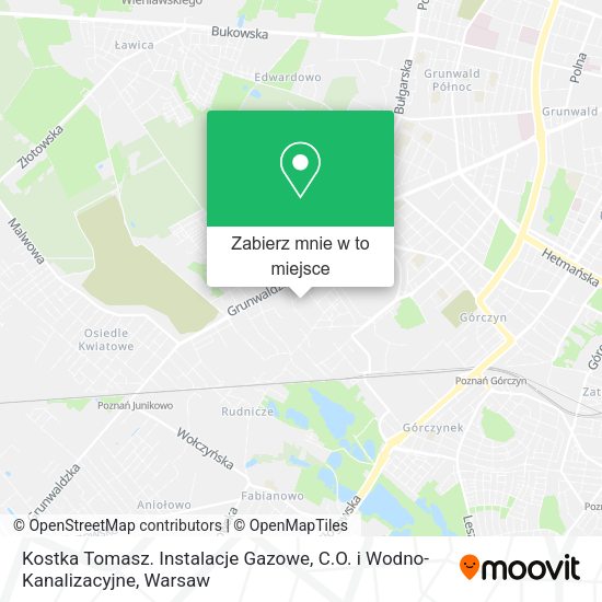 Mapa Kostka Tomasz. Instalacje Gazowe, C.O. i Wodno-Kanalizacyjne