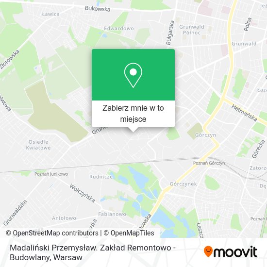 Mapa Madaliński Przemysław. Zakład Remontowo - Budowlany