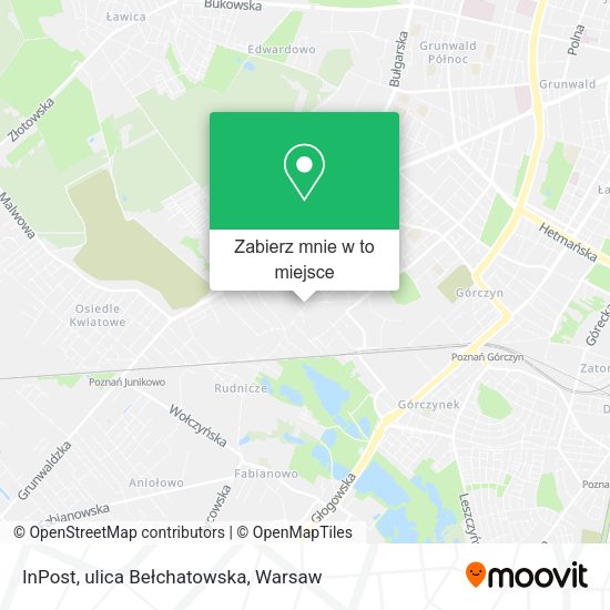 Mapa InPost, ulica Bełchatowska