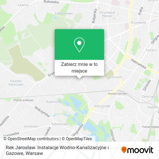 Mapa Rek Jarosław. Instalacje Wodno-Kanalizacyjne i Gazowe