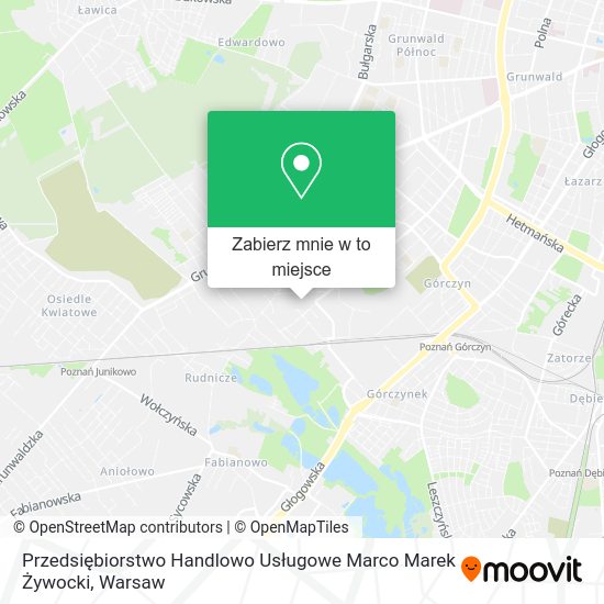 Mapa Przedsiębiorstwo Handlowo Usługowe Marco Marek Żywocki