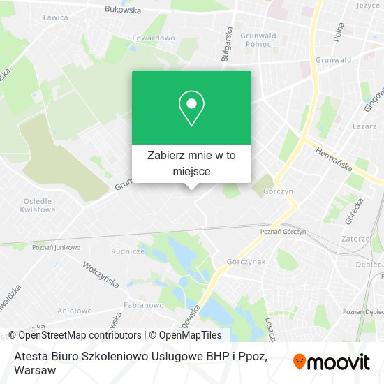 Mapa Atesta Biuro Szkoleniowo Uslugowe BHP i Ppoz