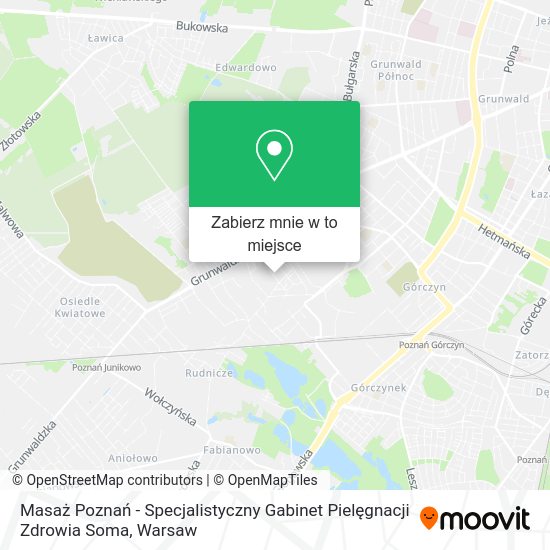 Mapa Masaż Poznań - Specjalistyczny Gabinet Pielęgnacji Zdrowia Soma