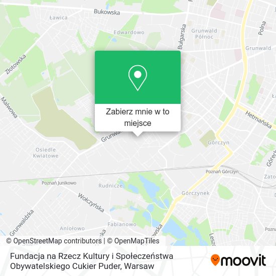 Mapa Fundacja na Rzecz Kultury i Społeczeństwa Obywatelskiego Cukier Puder