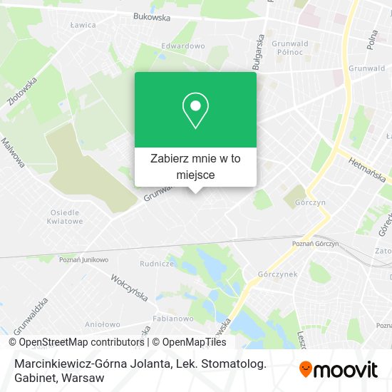 Mapa Marcinkiewicz-Górna Jolanta, Lek. Stomatolog. Gabinet