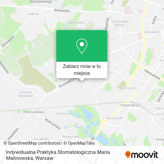 Mapa Indywidualna Praktyka Stomatologiczna Maria Malinowska