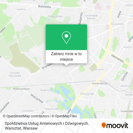 Mapa Spółdzielnia Usług Antenowych i Dźwigowych. Warsztat