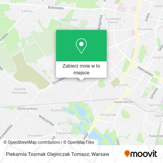 Mapa Piekarnia Tosmak Olejniczak Tomasz