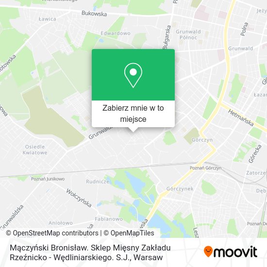 Mapa Mączyński Bronisław. Sklep Mięsny Zakładu Rzeźnicko - Wędliniarskiego. S.J.