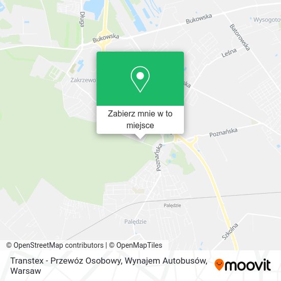 Mapa Transtex - Przewóz Osobowy, Wynajem Autobusów