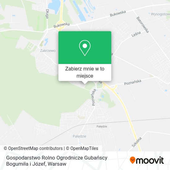 Mapa Gospodarstwo Rolno Ogrodnicze Gubańscy Bogumiła i Józef