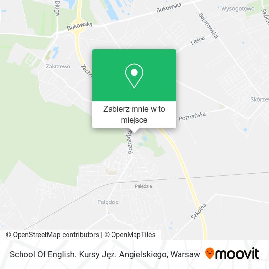 Mapa School Of English. Kursy Jęz. Angielskiego