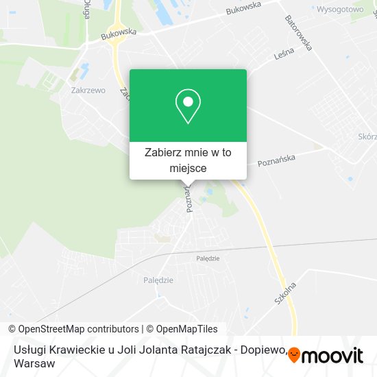 Mapa Usługi Krawieckie u Joli Jolanta Ratajczak - Dopiewo