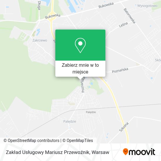 Mapa Zakład Usługowy Mariusz Przewoźnik