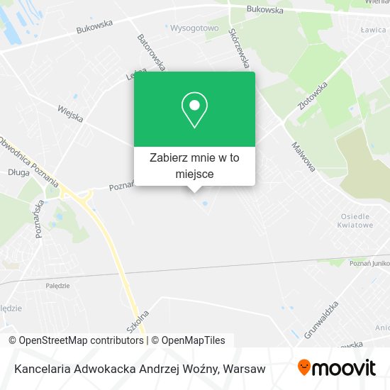 Mapa Kancelaria Adwokacka Andrzej Woźny