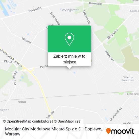 Mapa Modular City Modułowe Miasto Sp z o O - Dopiewo