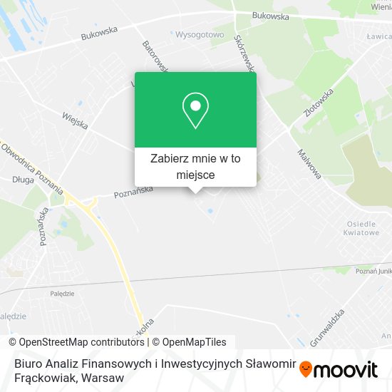 Mapa Biuro Analiz Finansowych i Inwestycyjnych Sławomir Frąckowiak