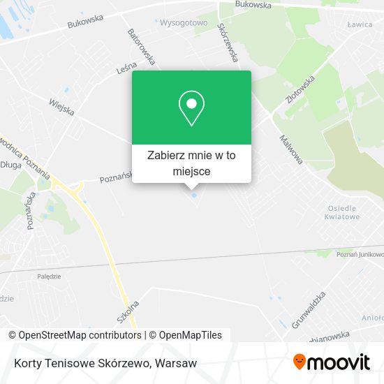 Mapa Korty Tenisowe Skórzewo