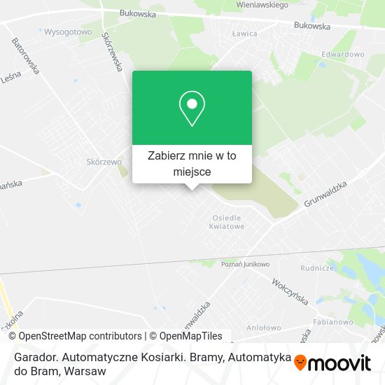 Mapa Garador. Automatyczne Kosiarki. Bramy, Automatyka do Bram