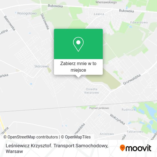 Mapa Leśniewicz Krzysztof. Transport Samochodowy