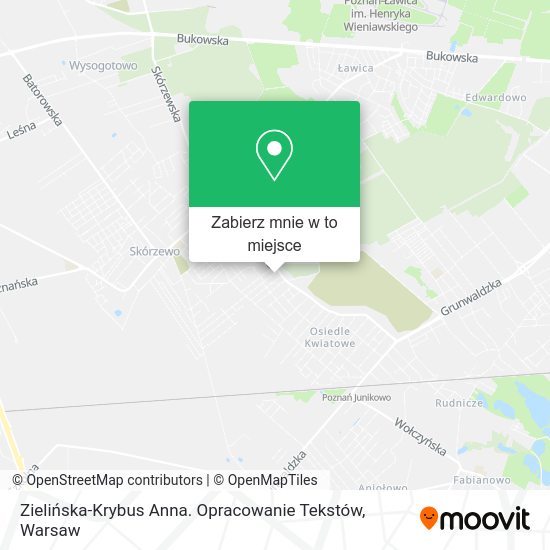 Mapa Zielińska-Krybus Anna. Opracowanie Tekstów