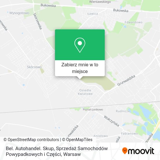 Mapa Bel. Autohandel. Skup, Sprzedaż Samochodów Powypadkowych i Części