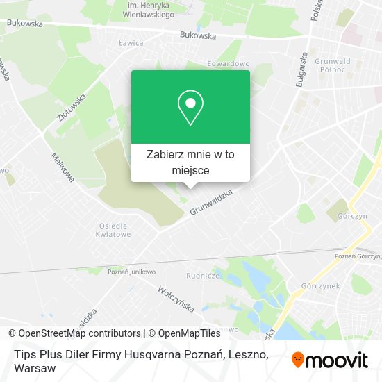 Mapa Tips Plus Diler Firmy Husqvarna Poznań, Leszno