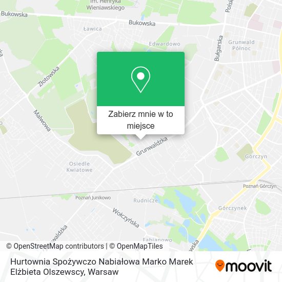 Mapa Hurtownia Spożywczo Nabiałowa Marko Marek Elżbieta Olszewscy