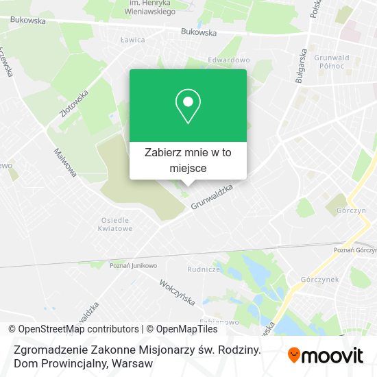 Mapa Zgromadzenie Zakonne Misjonarzy św. Rodziny. Dom Prowincjalny