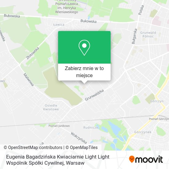 Mapa Eugenia Bagadzińska Kwiaciarnie Light Light Wspólnik Spółki Cywilnej