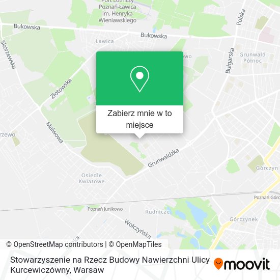 Mapa Stowarzyszenie na Rzecz Budowy Nawierzchni Ulicy Kurcewiczówny