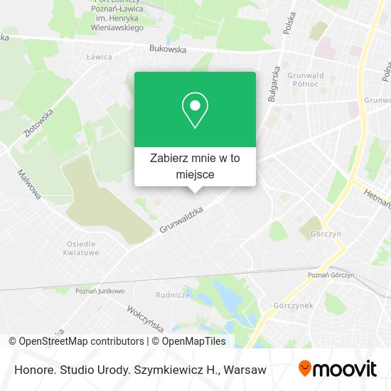 Mapa Honore. Studio Urody. Szymkiewicz H.