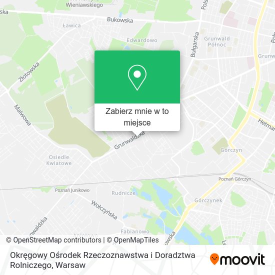 Mapa Okręgowy Ośrodek Rzeczoznawstwa i Doradztwa Rolniczego