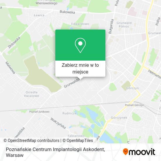 Mapa Poznańskie Centrum Implantologii Askodent