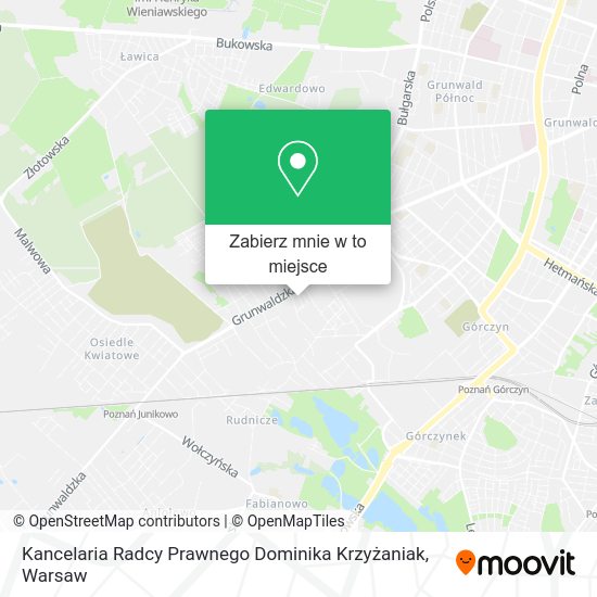 Mapa Kancelaria Radcy Prawnego Dominika Krzyżaniak