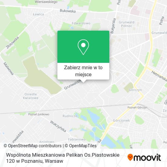 Mapa Wspólnota Mieszkaniowa Pelikan Os.Piastowskie 120 w Poznaniu