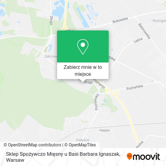 Mapa Sklep Spożywczo Mięsny u Basi Barbara Ignaszak