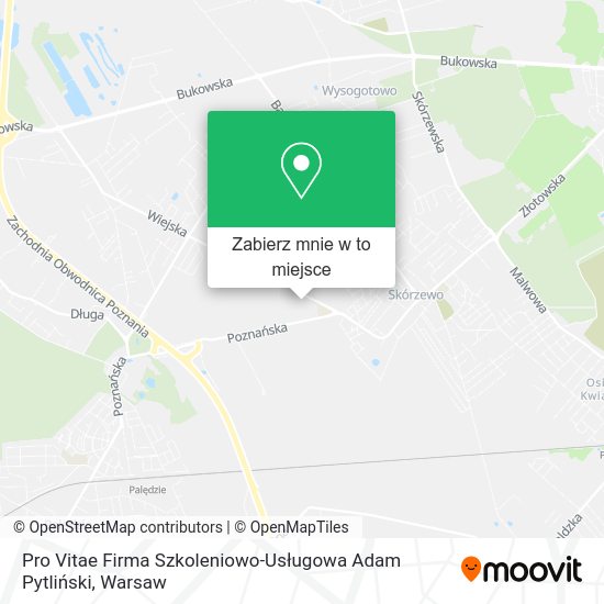 Mapa Pro Vitae Firma Szkoleniowo-Usługowa Adam Pytliński