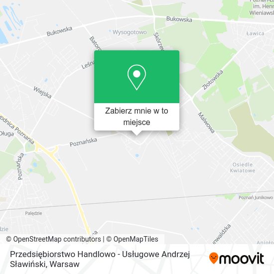 Mapa Przedsiębiorstwo Handlowo - Usługowe Andrzej Sławiński