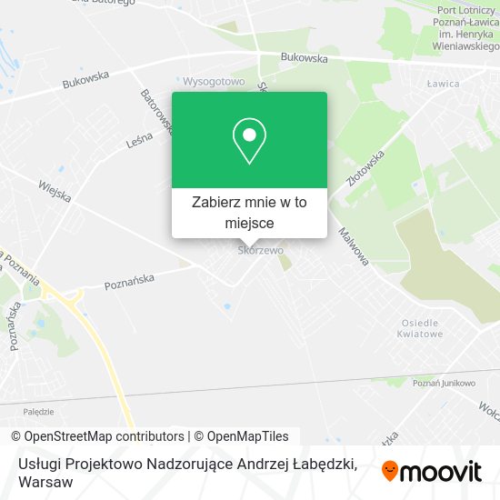 Mapa Usługi Projektowo Nadzorujące Andrzej Łabędzki