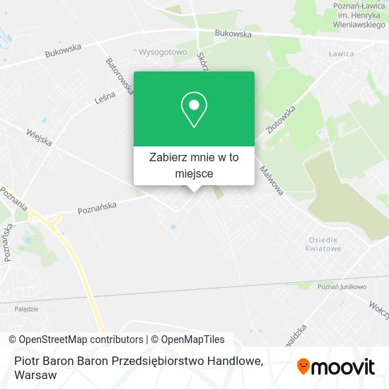 Mapa Piotr Baron Baron Przedsiębiorstwo Handlowe