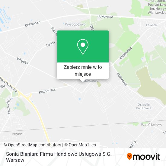 Mapa Sonia Bieniara Firma Handlowo Usługowa S G