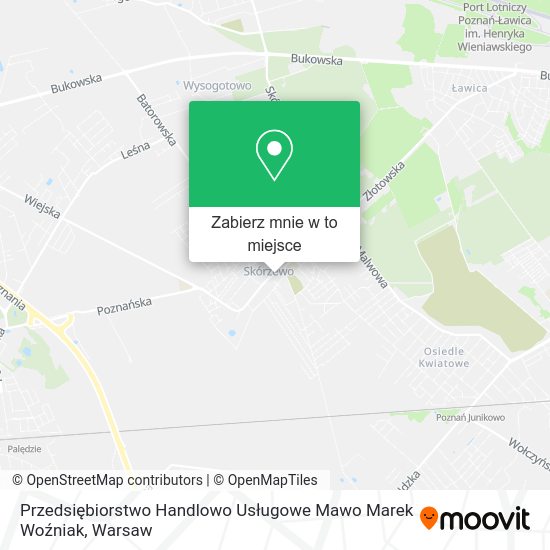 Mapa Przedsiębiorstwo Handlowo Usługowe Mawo Marek Woźniak