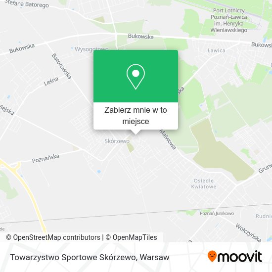 Mapa Towarzystwo Sportowe Skórzewo