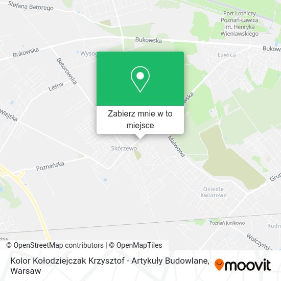 Mapa Kolor Kołodziejczak Krzysztof - Artykuły Budowlane