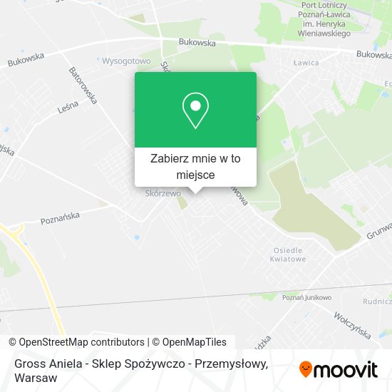 Mapa Gross Aniela - Sklep Spożywczo - Przemysłowy