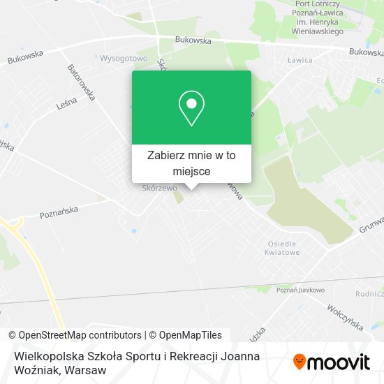 Mapa Wielkopolska Szkoła Sportu i Rekreacji Joanna Woźniak