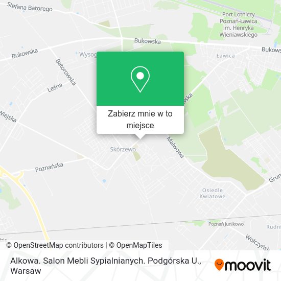 Mapa Alkowa. Salon Mebli Sypialnianych. Podgórska U.