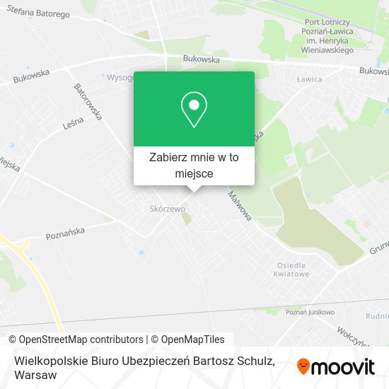 Mapa Wielkopolskie Biuro Ubezpieczeń Bartosz Schulz