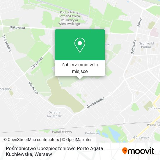 Mapa Pośrednictwo Ubezpieczeniowe Porto Agata Kuchlewska